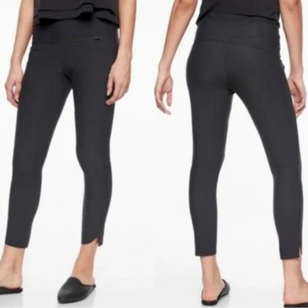 Athleta Black Stellar High-Rise Cropped Pants